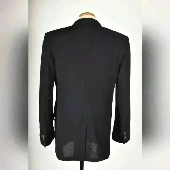 MAX MARA Navy Blue Stretch Unlined Merino  Wool Blazer Jacket 36EU 4US Italy - Picture 3 of 11